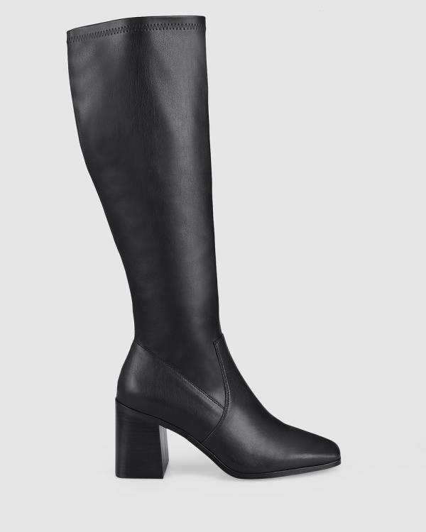 Verali - Linden Tall Boots - Knee-High Boots (Black Smooth) Linden Tall Boots