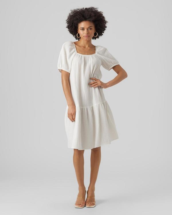 Vero Moda - Natali Nia Knee Dress - Dresses (White) Natali Nia Knee Dress