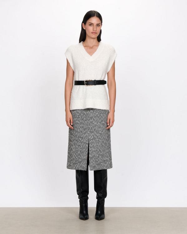 Veronika Maine - European Boucle Pencil Skirt - Pencil skirts (988 Black/White) European Boucle Pencil Skirt