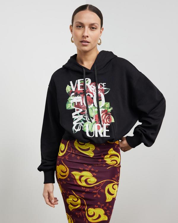 Versace Jeans Couture - Cotton Fleece Sweatshirt - Hoodies (Black) Cotton Fleece Sweatshirt