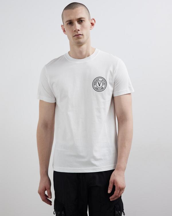 Versace Jeans Couture - Logo Printed T Shirt - T-Shirts & Singlets (White) Logo Printed T-Shirt