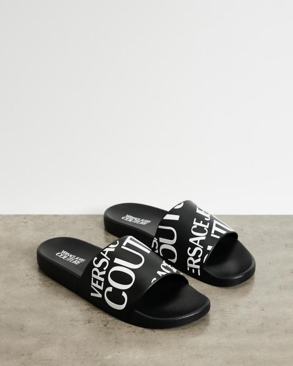 Versace Jeans Couture - Pool Slides   Men's - Casual Shoes (Black) Pool Slides - Men's