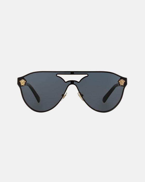 Versace - Versace Rock Icons   Medusa VE2161 - Sunglasses (Black & Grey) Versace Rock Icons - Medusa VE2161