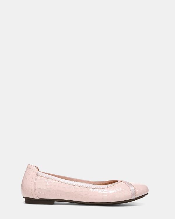 Vionic - Caroll Ballet Flats - Ballet Flats (Pink Patent Croc) Caroll Ballet Flats