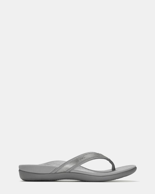 Vionic - Islander Toe Post Sandal - All thongs (Pewter) Islander Toe Post Sandal