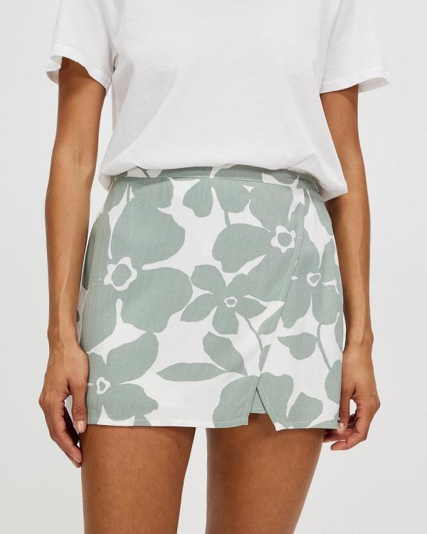 Volcom - Coco Ho Wrap Skirt - Skirts (Sea Glass) Coco Ho Wrap Skirt