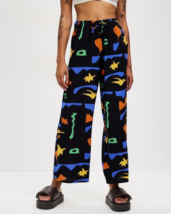 Volcom - Featured Artist Arthur Longo Elastic Waist Pants - Pants (Black) Featured Artist Arthur Longo Elastic Waist Pants