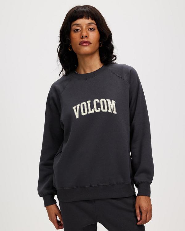 Volcom - Get More Crew Sweater - Sweats (Vintage Black) Get More Crew Sweater