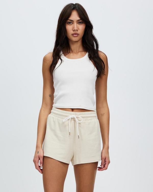 Volcom - Lived In Lounge Fleece Shorts - Denim (Cream) Lived In Lounge Fleece Shorts