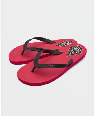 Volcom - Rocker 2 Slippers - Sandals (Red) Rocker 2 Slippers