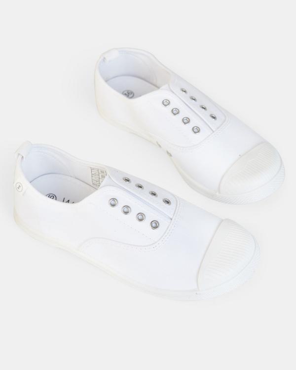 Walnut Melbourne - Euro Canvas Plimsole - Casual Shoes (White) Euro Canvas Plimsole