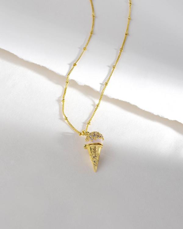 Wanderlust + Co - Cafe W+Co Ice Cream Gold Necklace - Jewellery (Gold) Cafe W+Co Ice-Cream Gold Necklace