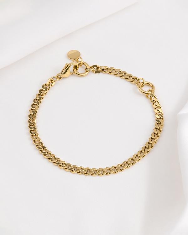 Wanderlust + Co - Chunky Curb Gold Chain Bracelet - Jewellery (Gold) Chunky Curb Gold Chain Bracelet