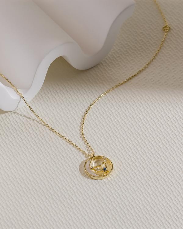 Wanderlust + Co - Constellation Pearl Gold Necklace - Jewellery (Gold) Constellation Pearl Gold Necklace