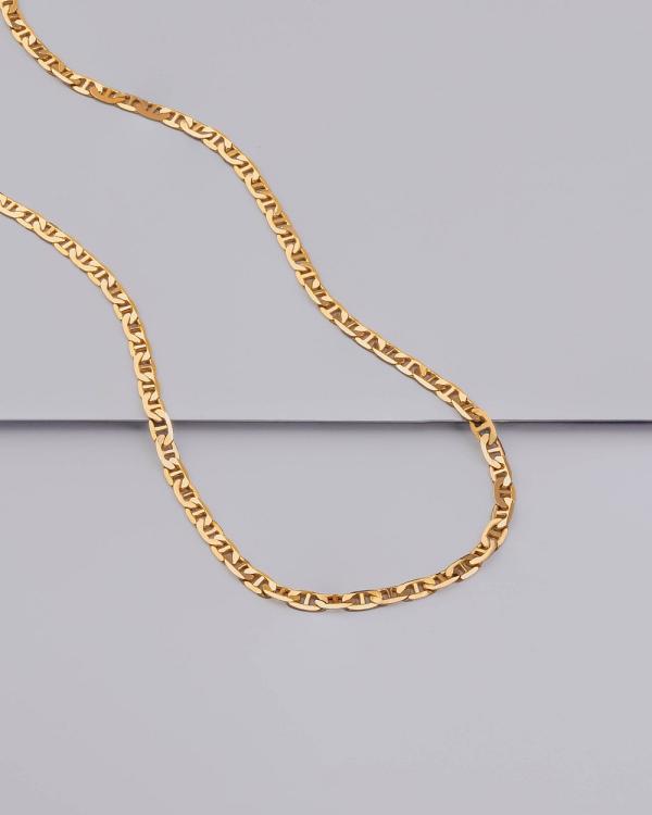 Wanderlust + Co - Figaro Link Chain 14K Gold Vermeil Necklace - Jewellery (Gold) Figaro Link Chain 14K Gold Vermeil Necklace