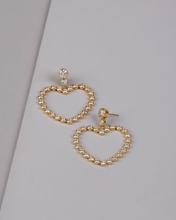 Wanderlust + Co - Heart XL 14K Gold Vermeil Earrings - Jewellery (Gold) Heart XL 14K Gold Vermeil Earrings