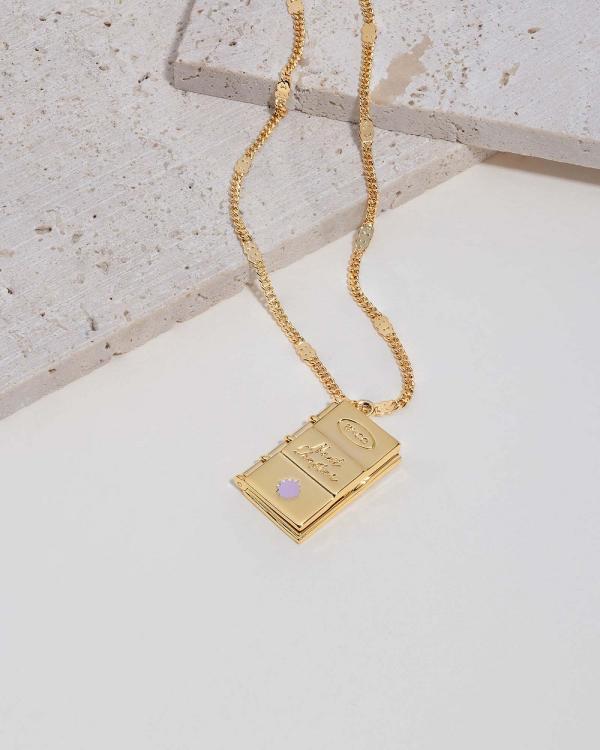 Wanderlust + Co - Next Chapter Book Gold Necklace - Jewellery (Gold) Next Chapter Book Gold Necklace