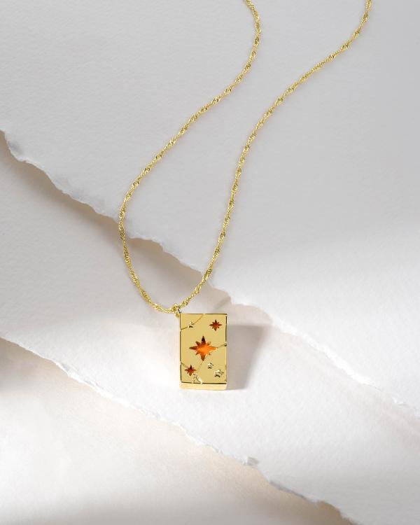 Wanderlust + Co - Red Packet Gold Necklace - Jewellery (Gold) Red Packet Gold Necklace