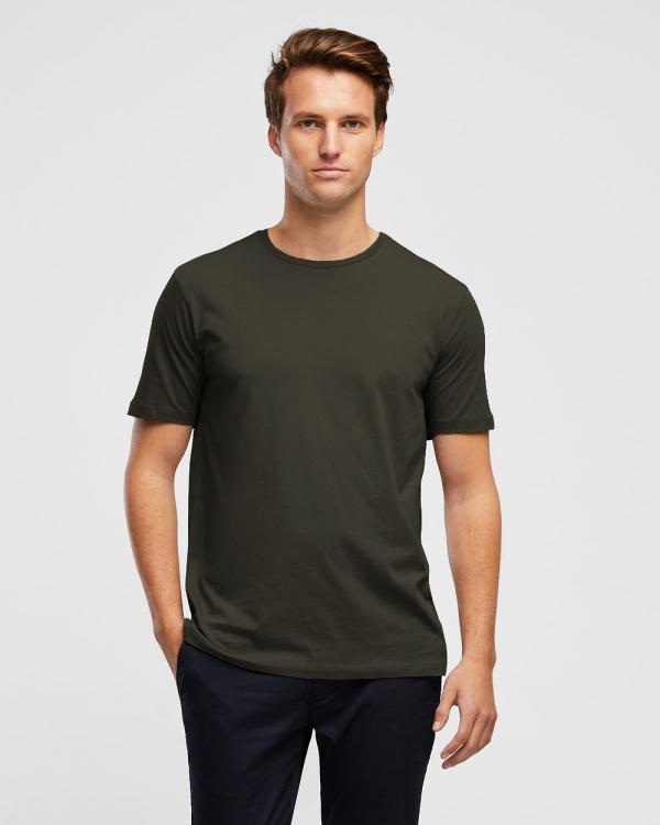 Wayver - The Essential Crew Tee - Short Sleeve T-Shirts (Hunter Green) The Essential Crew Tee