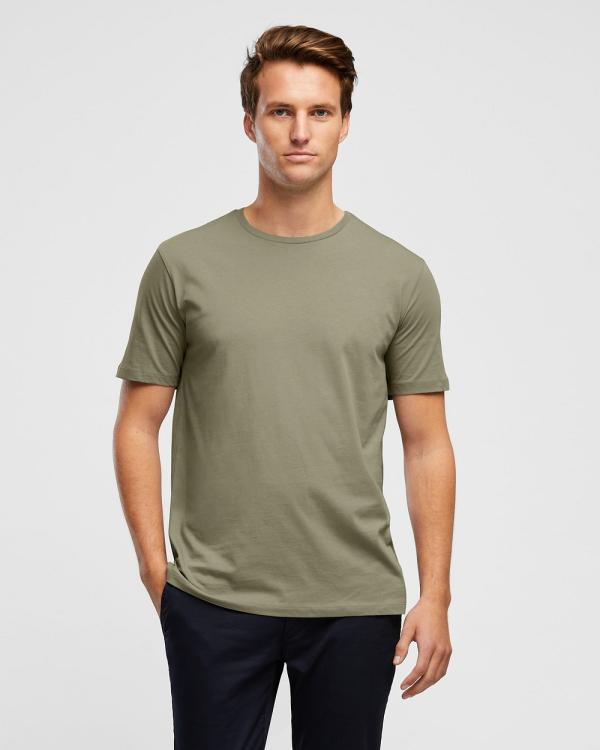 Wayver - The Essential Crew Tee - Short Sleeve T-Shirts (Moss Green) The Essential Crew Tee