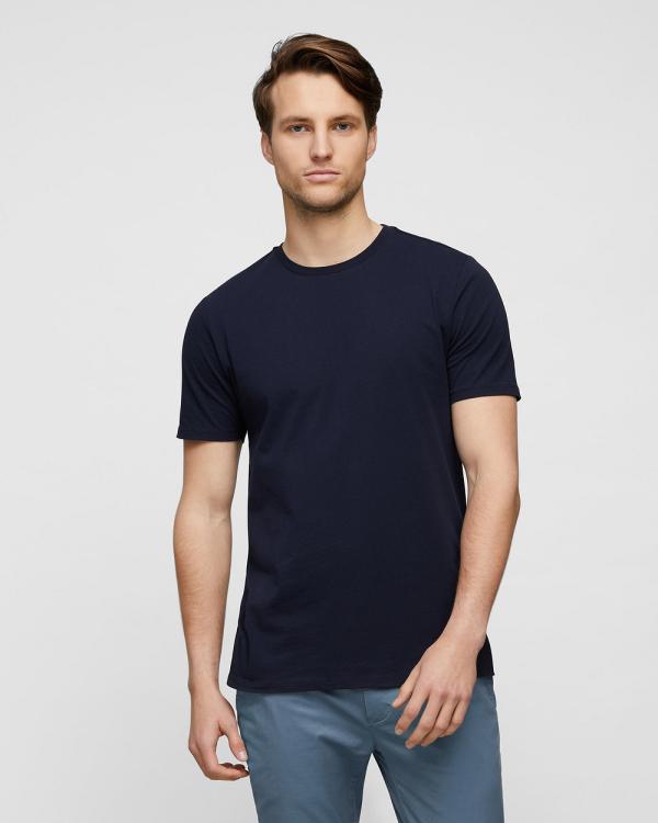 Wayver - The Essential Crew Tee - Short Sleeve T-Shirts (Navy) The Essential Crew Tee