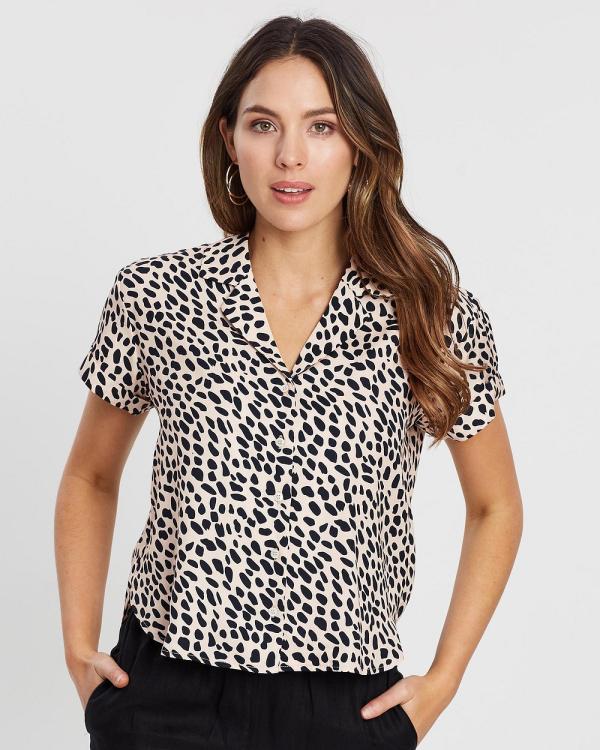 White By FTL - Cass Shirt - Tops (Spring Animal) Cass Shirt