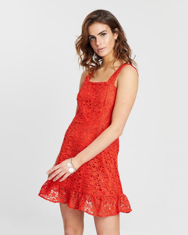 White By FTL - Elise Lace Dress - Dresses (Fiery Red) Elise Lace Dress