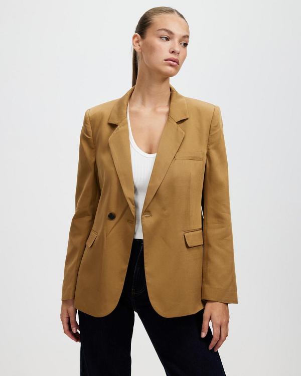 White By FTL - New Cecelia Jacket - Blazers (Tabacco) New Cecelia Jacket