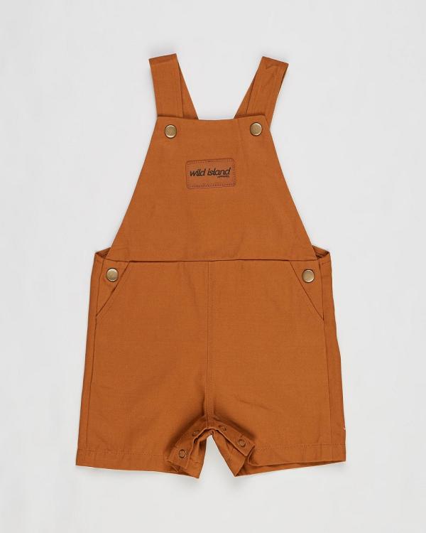 Wild Island - The Wildling Overalls Shorts   Babies - Jumpsuits & Playsuits (Amber) The Wildling Overalls Shorts - Babies