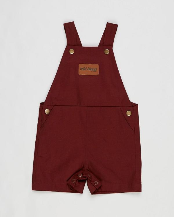 Wild Island - The Wildling Overalls Shorts   Babies - Jumpsuits & Playsuits (Red Earth) The Wildling Overalls Shorts - Babies