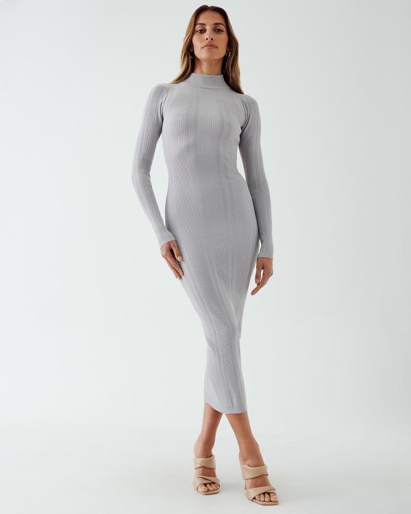 Willa - Avery Knit Dress - Bodycon Dresses (Light Grey) Avery Knit Dress