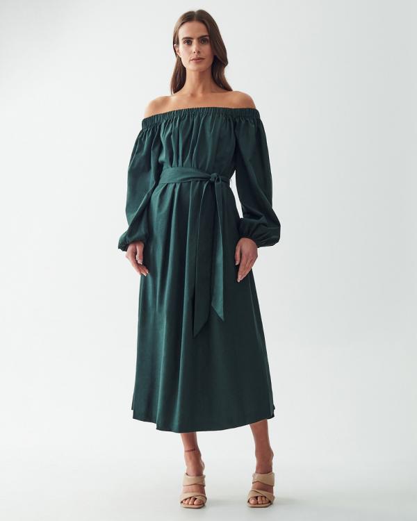 Willa - Leeton Midi Dress - Dresses (Emerald) Leeton Midi Dress