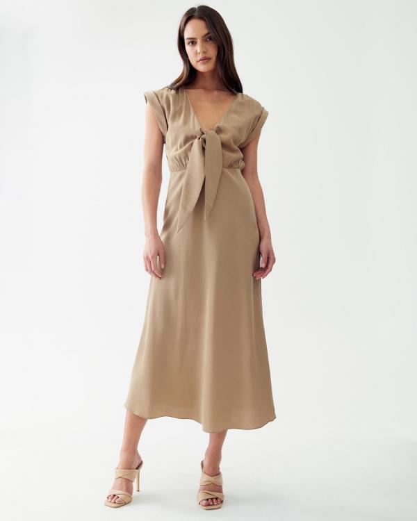 Willa - Pati Midi Dress - Dresses (Mushroom) Pati Midi Dress