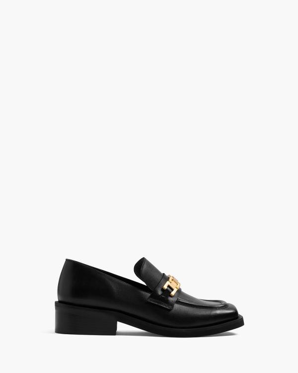 Witchery - Chunky Leather Loafer With Chain - Flats (Black) Chunky Leather Loafer With Chain