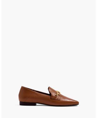 Witchery - Leather Loafer With Chain - Flats (Brown) Leather Loafer With Chain
