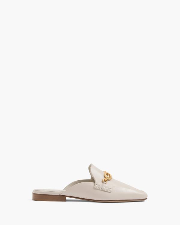 Witchery - Leather Mule Loafer With Chain - Flats (Grey) Leather Mule Loafer With Chain