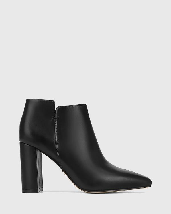 Wittner - Helenna Leather Block Heel Ankle Boots - Boots (Black) Helenna Leather Block Heel Ankle Boots