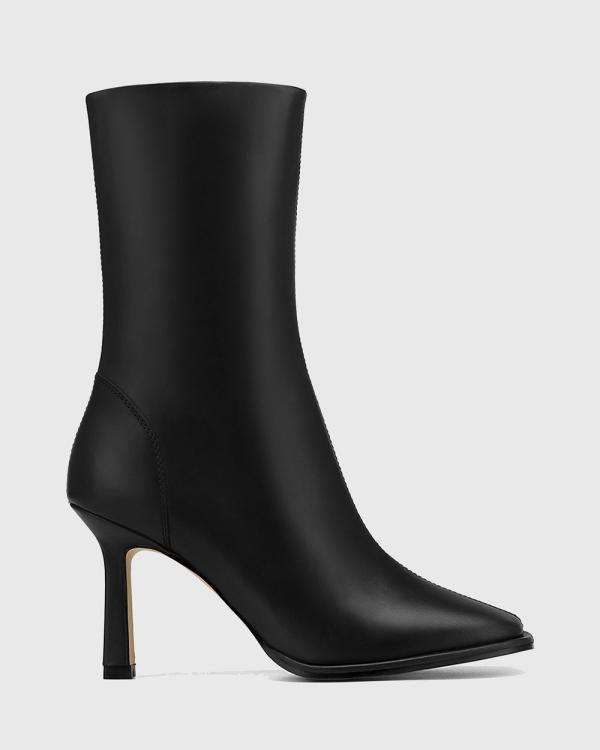 Wittner - Paltro Leather Stiletto Heel Ankle Boots - Boots (Black) Paltro Leather Stiletto Heel Ankle Boots