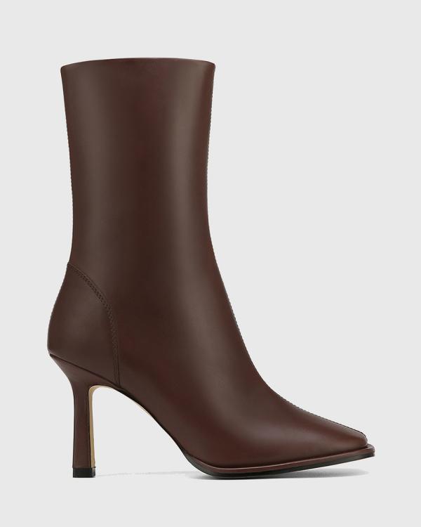 Wittner - Paltro Leather Stiletto Heel Ankle Boots - Boots (Brown) Paltro Leather Stiletto Heel Ankle Boots