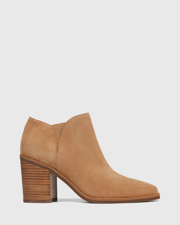 Wittner - Presli Suede Leather Low Cut Ankle Boots - Boots (Tan) Presli Suede Leather Low Cut Ankle Boots