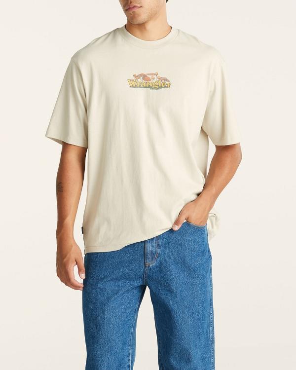 Wrangler - Mushroom Slacker Tee - T-Shirts & Singlets (NEUTRALS) Mushroom Slacker Tee