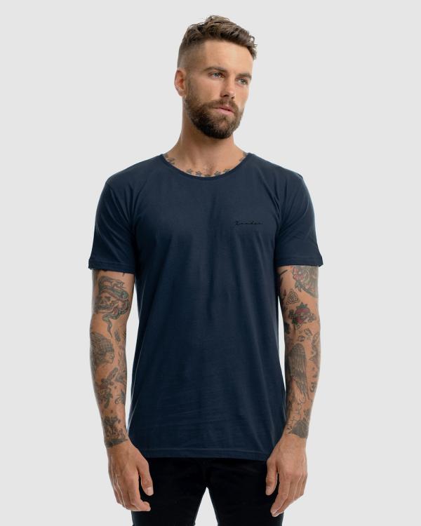 Xander - Impression Embroidery Tee - Short Sleeve T-Shirts (Ink) Impression Embroidery Tee