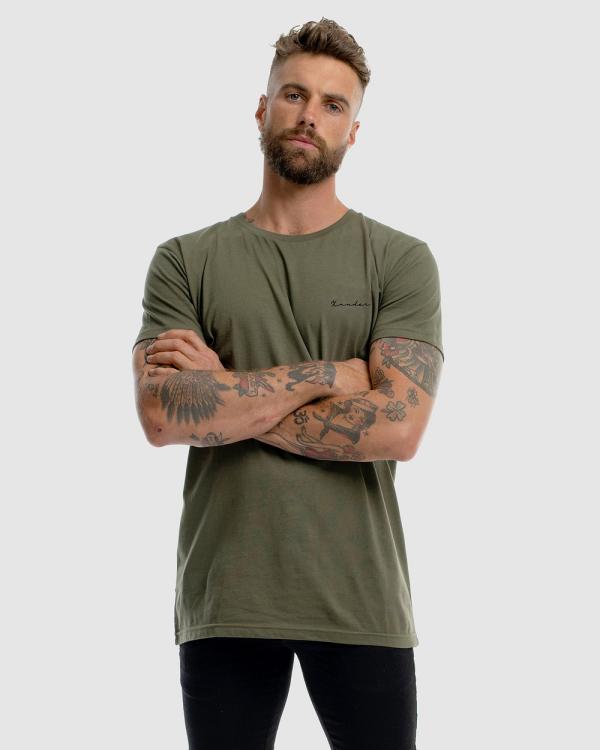 Xander - Impression Embroidery Tee - Short Sleeve T-Shirts (Olive) Impression Embroidery Tee