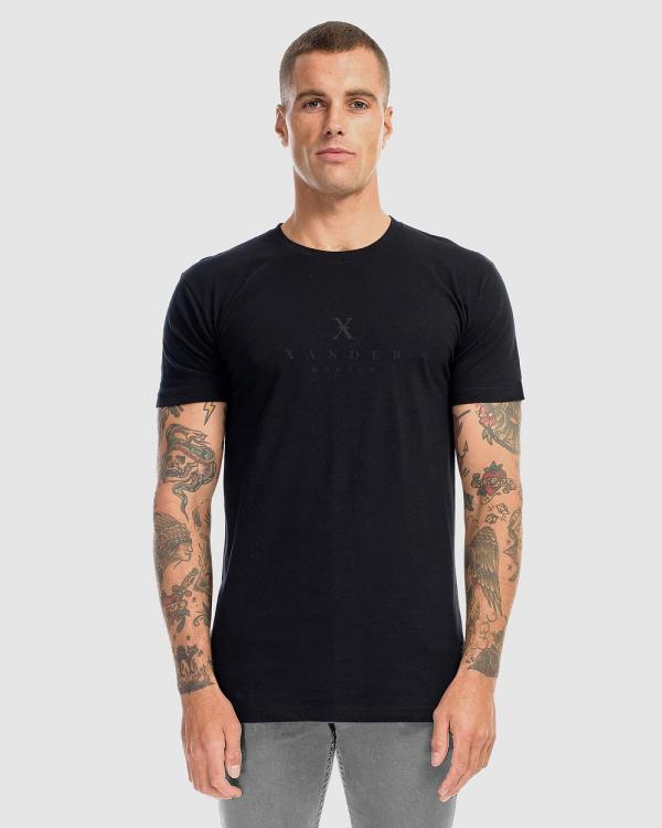 Xander - Monarch Embroidery Tee - Short Sleeve T-Shirts (Black) Monarch Embroidery Tee