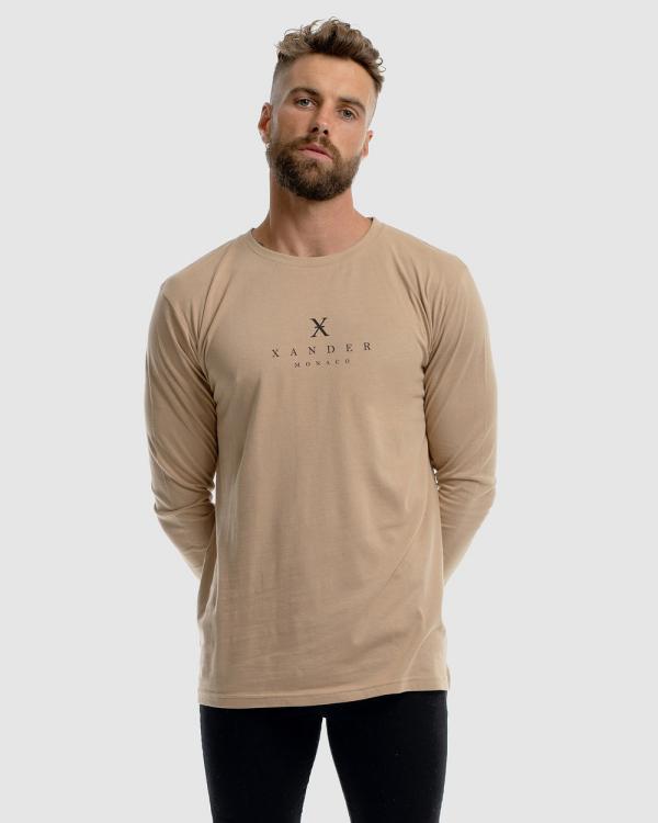 Xander - Palace Long Sleeve Tee - Long Sleeve T-Shirts (Camel) Palace Long Sleeve Tee
