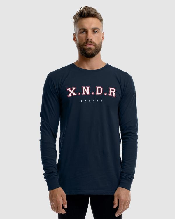 Xander - Varsity Long Sleeve Tee - Long Sleeve T-Shirts (Ink) Varsity Long Sleeve Tee