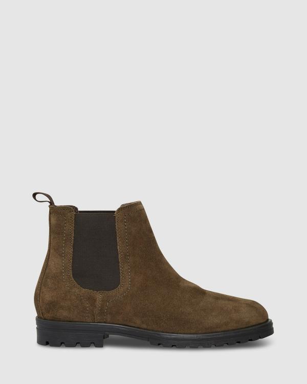 yd. - Desert Track Leather Boot - Dress Shoes (BROWN) Desert Track Leather Boot