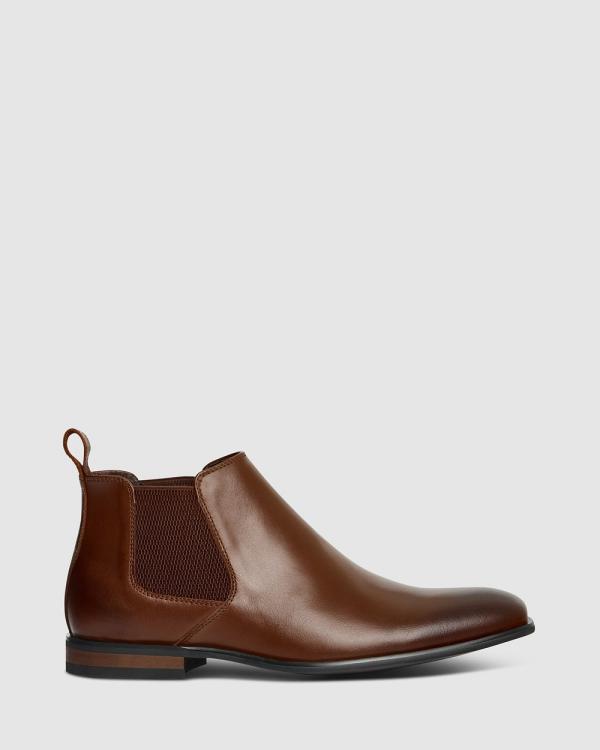 yd. - New York Leather Chelsea Boot - Dress Shoes (TAN BROWN) New York Leather Chelsea Boot
