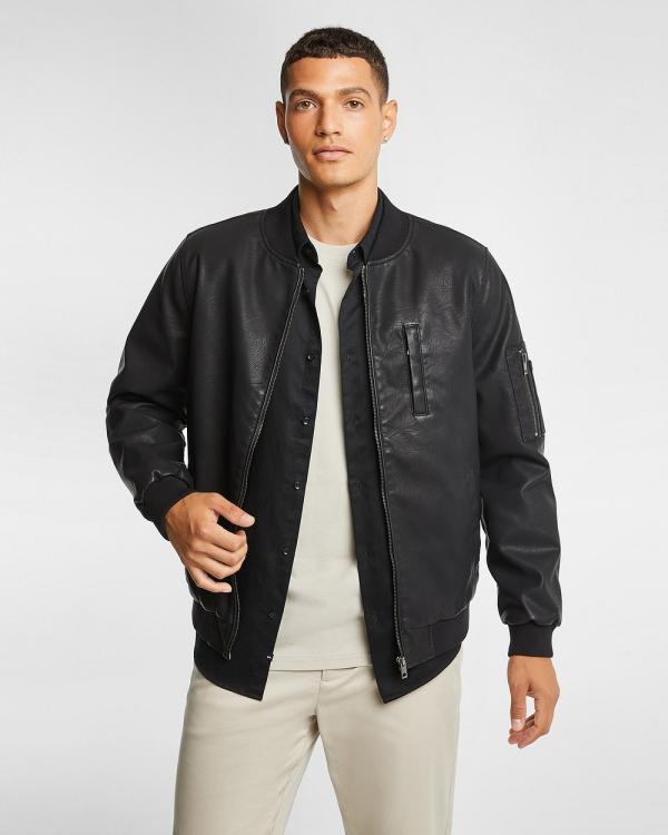 yd. - Travolta Bomber Jacket - Coats & Jackets (BLACK) Travolta Bomber Jacket