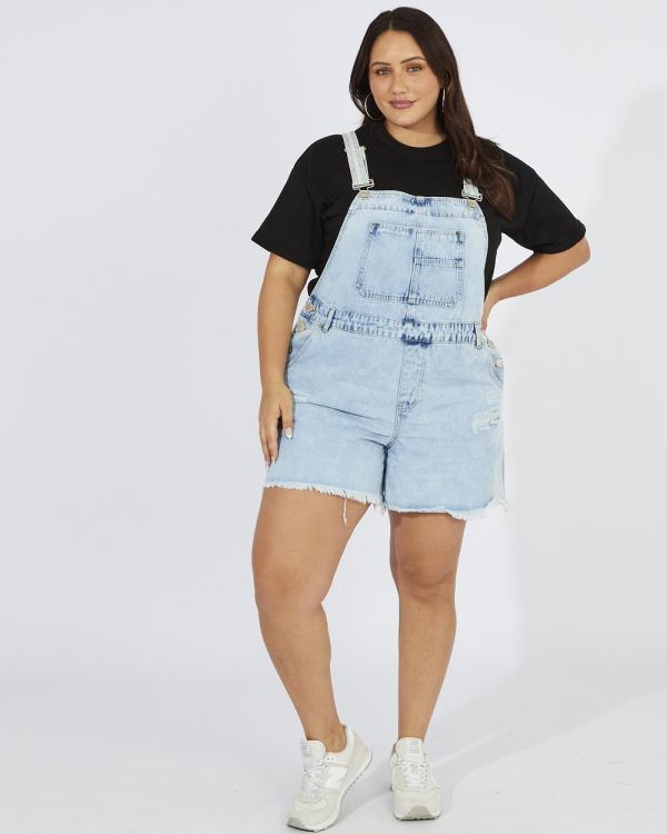 You & All - Denim Overall Distressed - Relaxed Jeans (Blue) Denim Overall Distressed